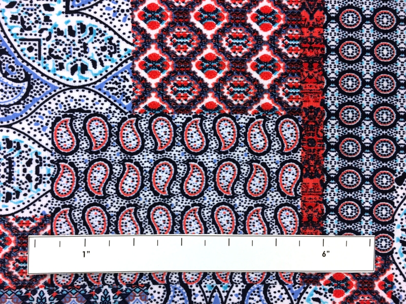 Poly Spandex Jersey With Ornamental Patchwork Print1