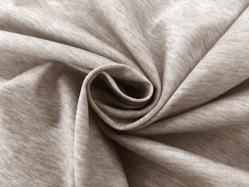 Italian Cotton Jersey in Heather Khaki1