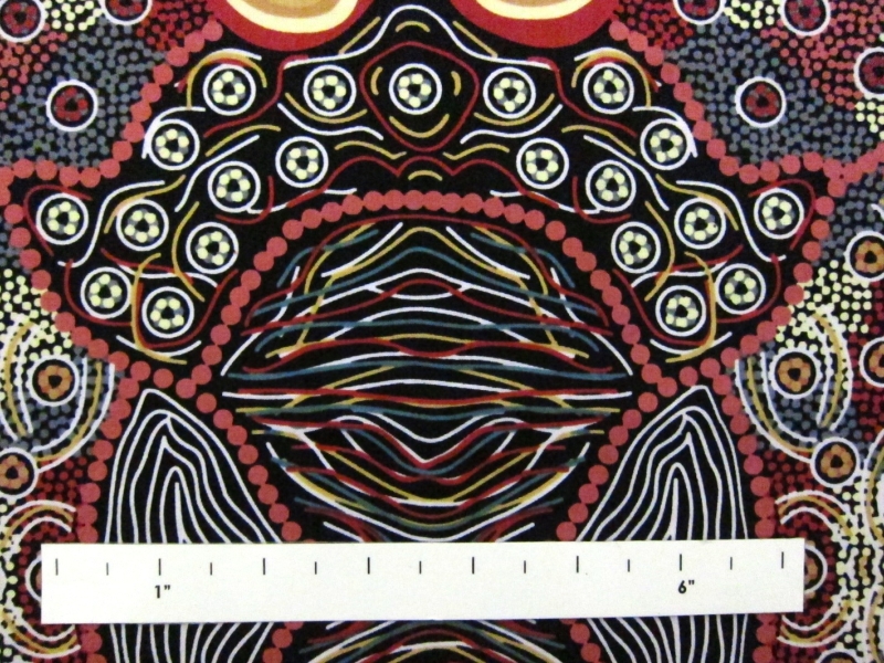 Australian Cotton Print With Aboriginal Motif1