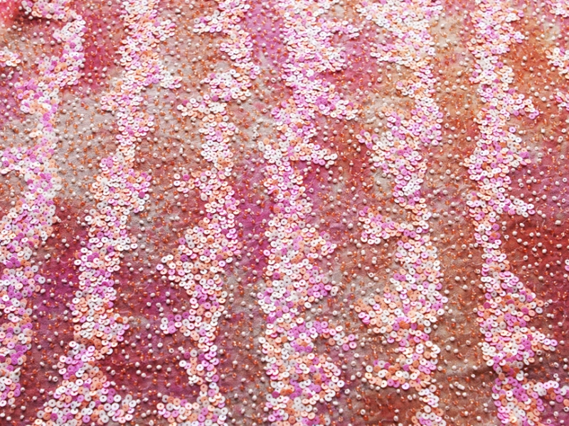 Sequins on Silk Chiffon0