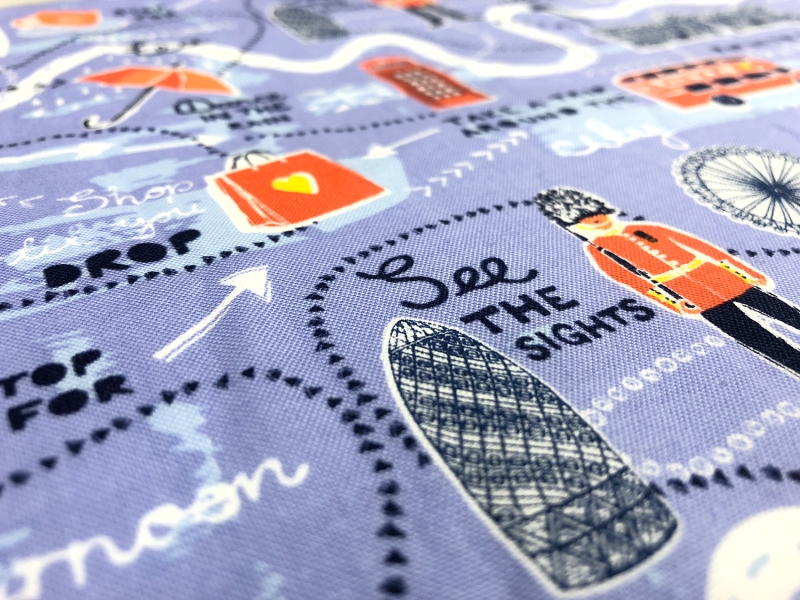 Cotton Broadcloth London Print2