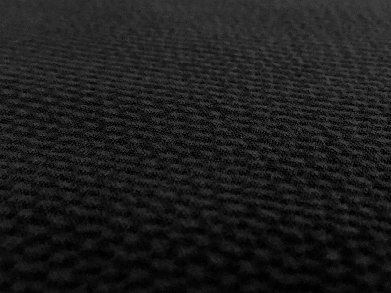Italian Stretch Virgin Wool Seersucker Crepe in Black3