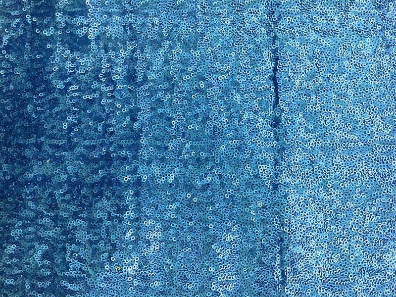 Mini Sequins on Stretch Tulle in Light Blue2