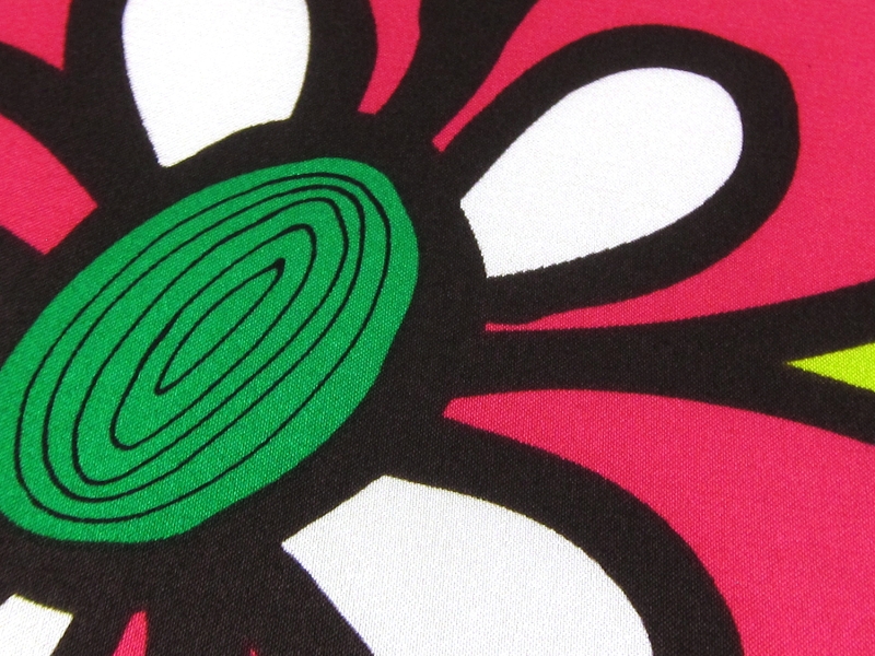 Printed Silk Charmeuse with Vibrant Illustrated Flowers2