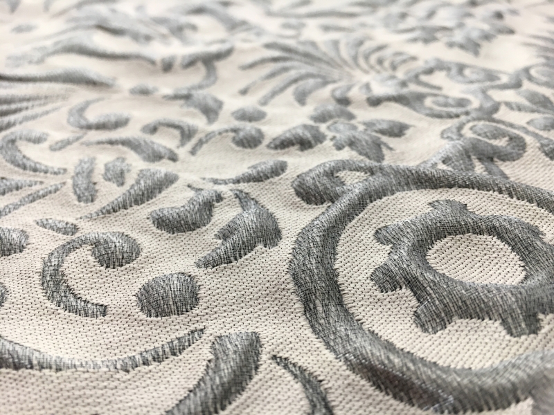 Silk and Poly Blend with Liquid Look Damask Patterns2