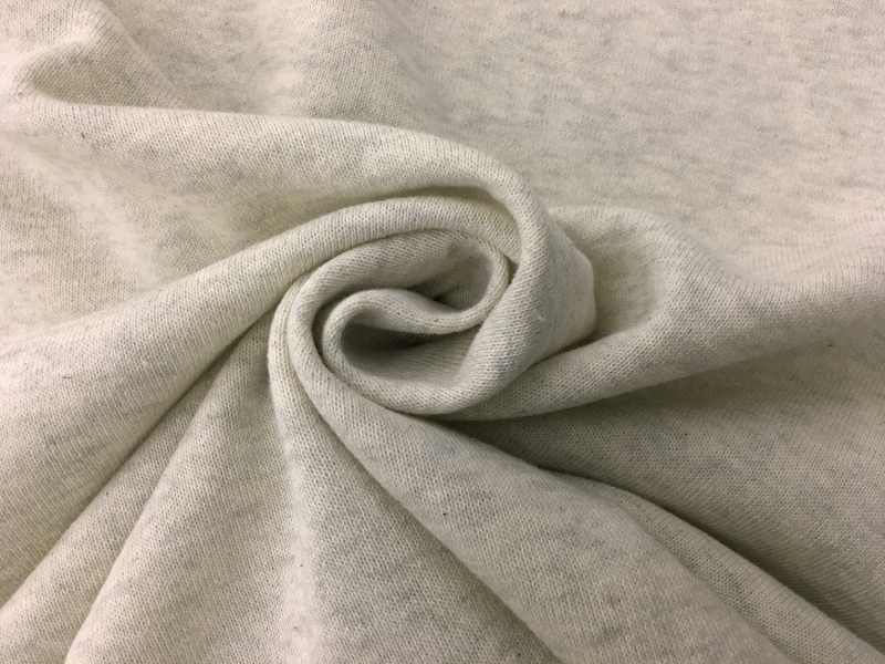 Japanese Cotton French Terry in Heather Cream1