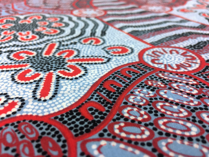 Australian Cotton Print With Aboriginal Motif 2