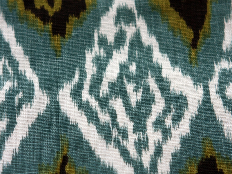 Linen Upholstery Ikat Print2