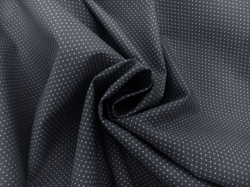 Cotton Broadcloth Petite Dot Print in Charcoal3