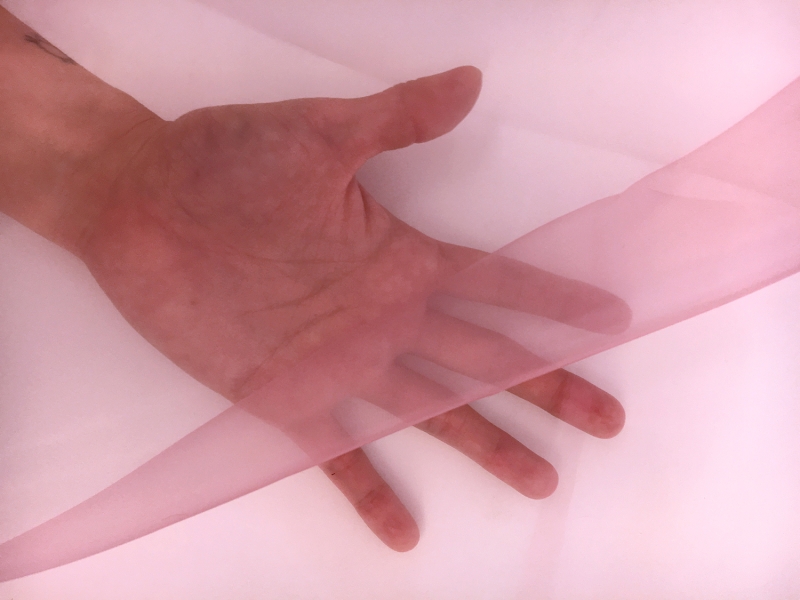 Japanese Polyester Extra Fine Organza in Dusty Rose1