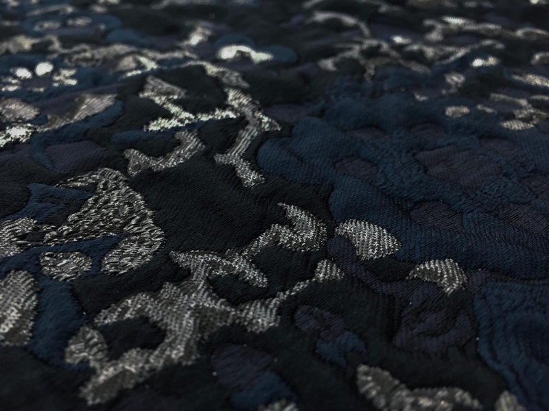 Metallic Brocade with Abstract Flowers2