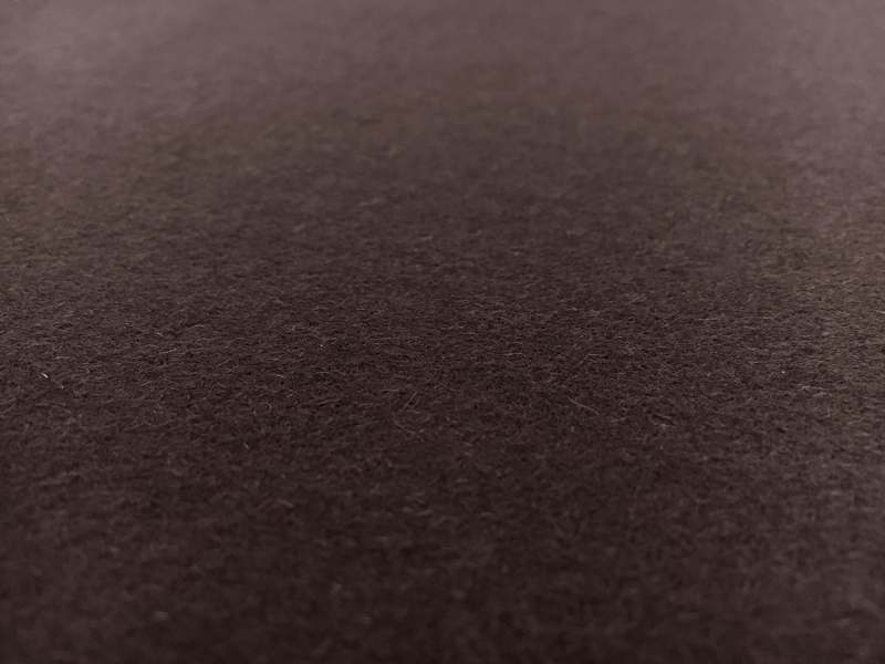 Virgin Wool Coating in Dark Brown0