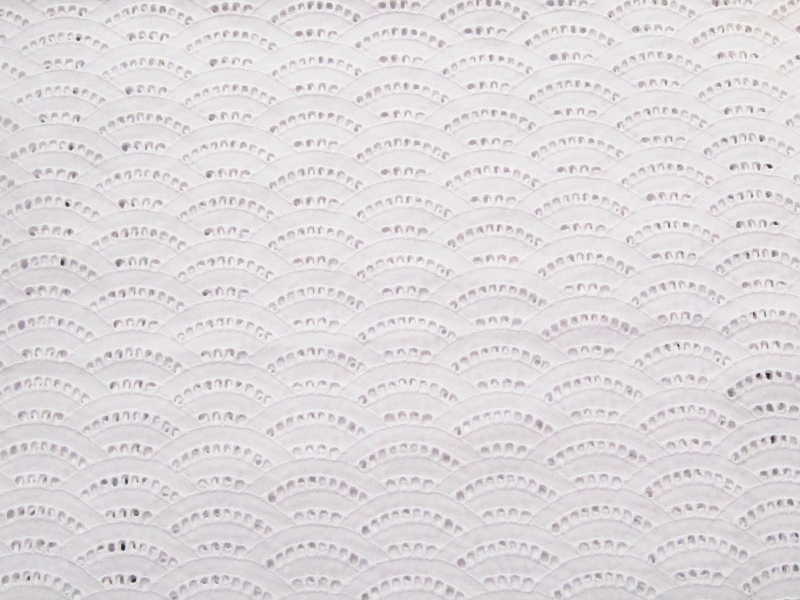 Cotton Eyelet in White0