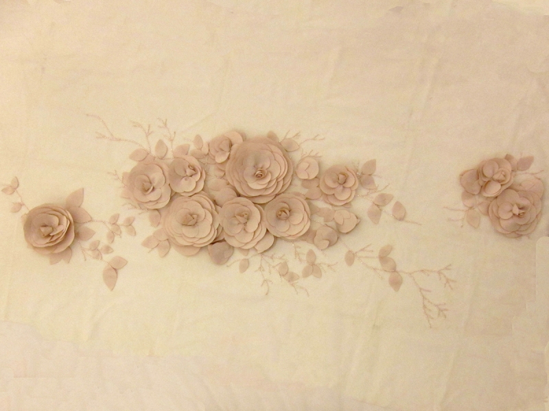 Flower Appliqué on Tulle Panel0