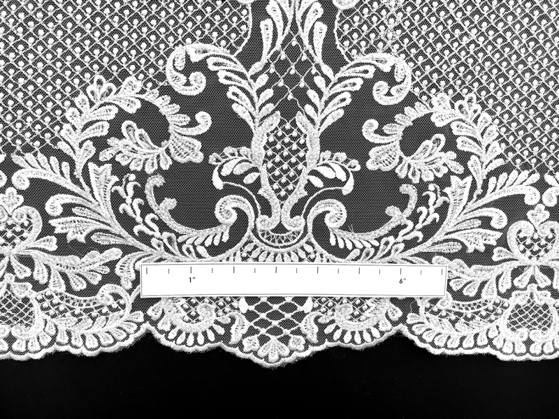 Beaded and Embroidered Tulle in Ivory2