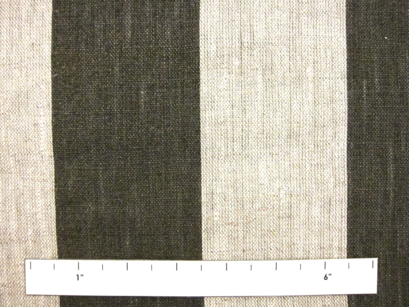 Linen Upholstery 3" Stripe in Smoke1