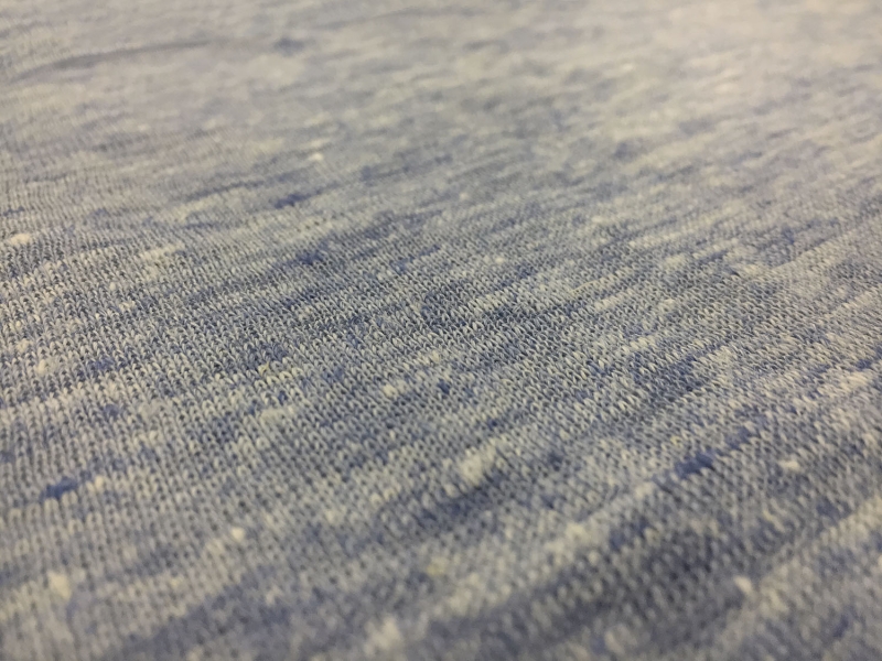 Linen Knit in Heather Blue0