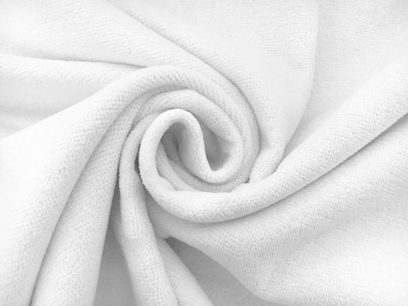 Cotton Terry Velour in White 1