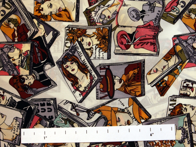 Printed Silk Crepe de Chine0