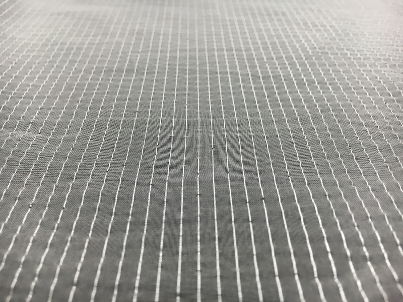 Silver Metallic Striped Silk Chiffon2