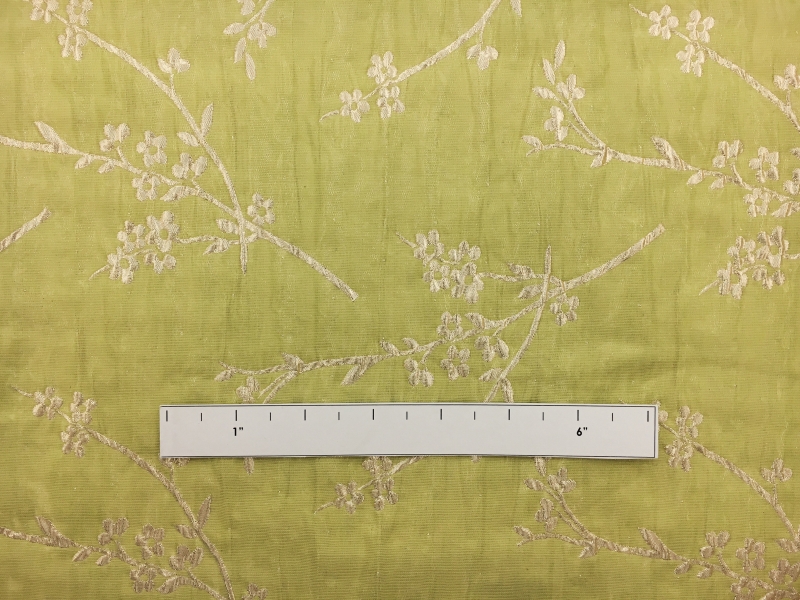 Metallic Double Layer Jacquard with Gold Floral Branches1