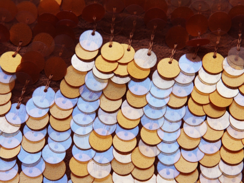 Pailettes on Silk Chiffon3