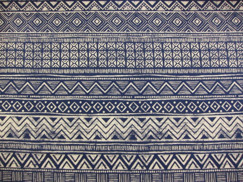 Cotton Blend Upholstery Geometric Print0