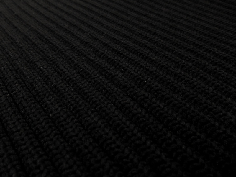 Nylon Rib Knit in Black0