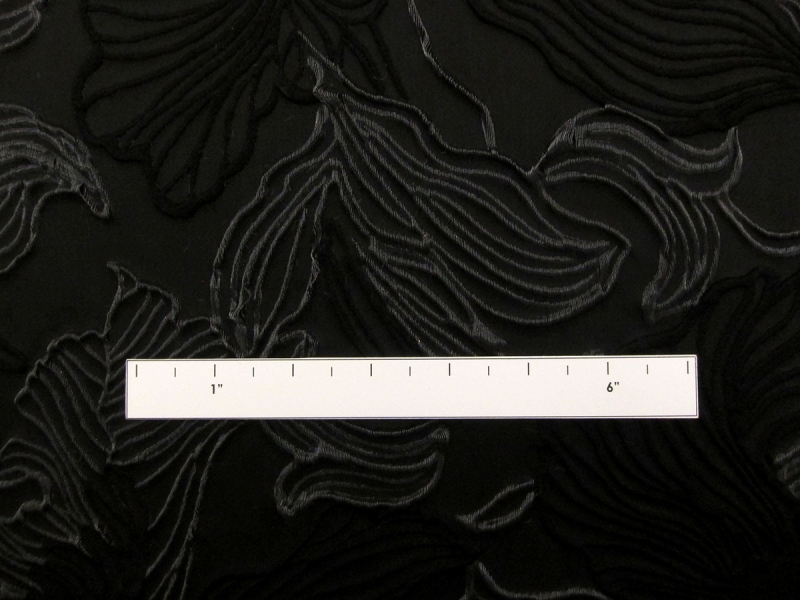 Wool and Polyester Blend Organza Cloqué2