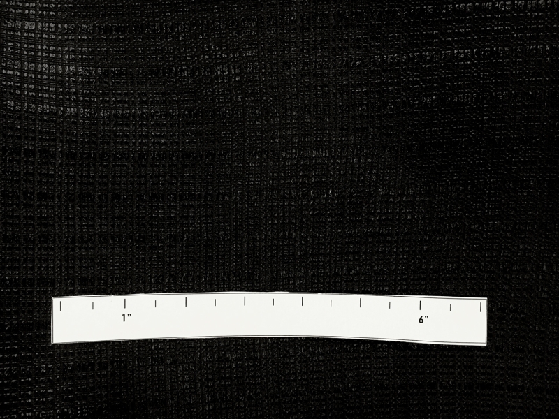 Silk and Viscose Blend Raffia Gazar in Black1