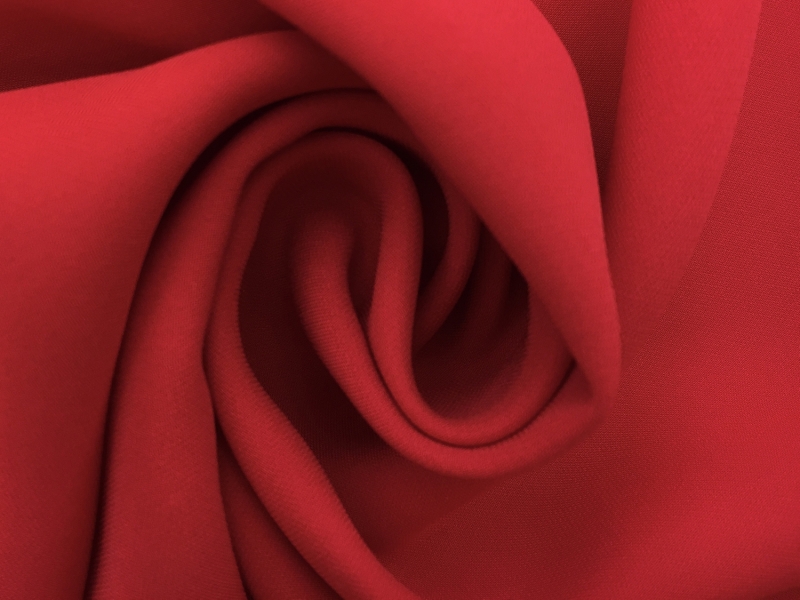 Silk and Viscose Blend Heavy Georgette in Red0