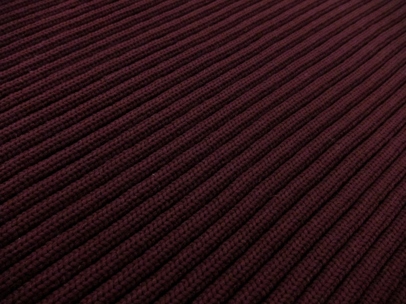 Nylon Rib Knit in Burgundy0
