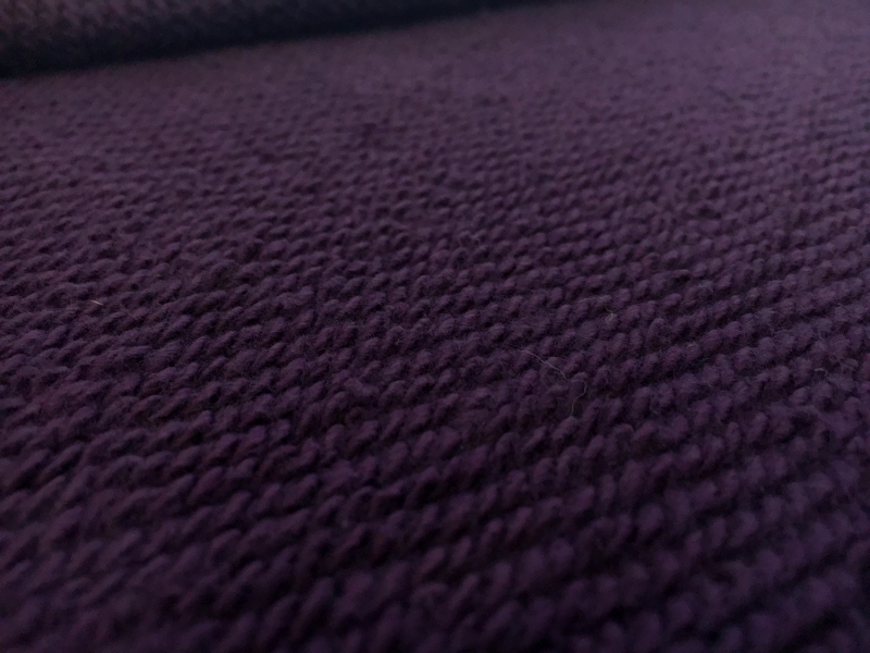 Large Loop Cotton French Terry Knit in Plum3