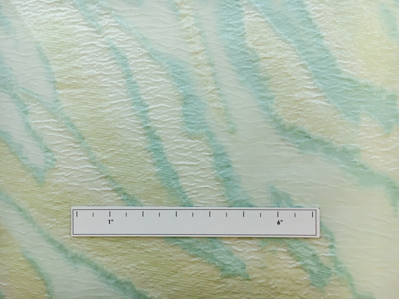 Silk and Viscose Blend Fil Coupé Organza with Pastel Swirls1