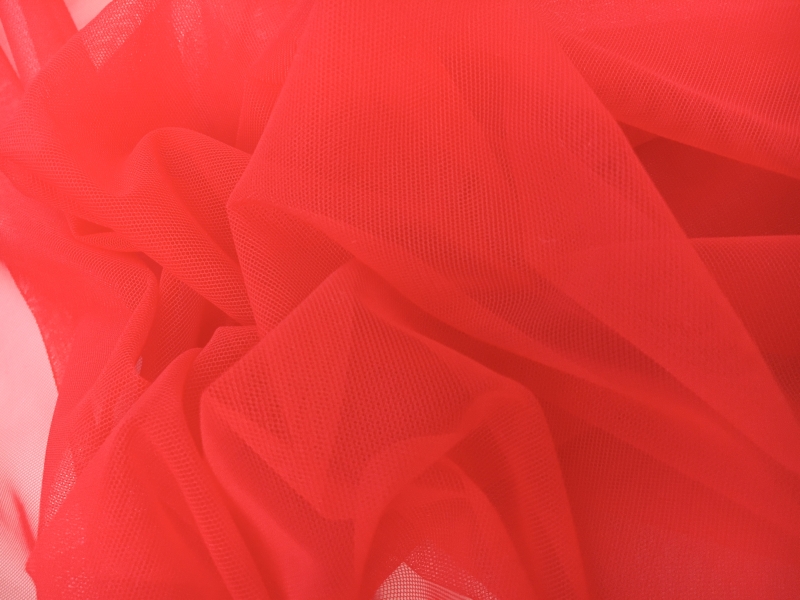 Italian Stretch Nylon Illusion in Rosso0