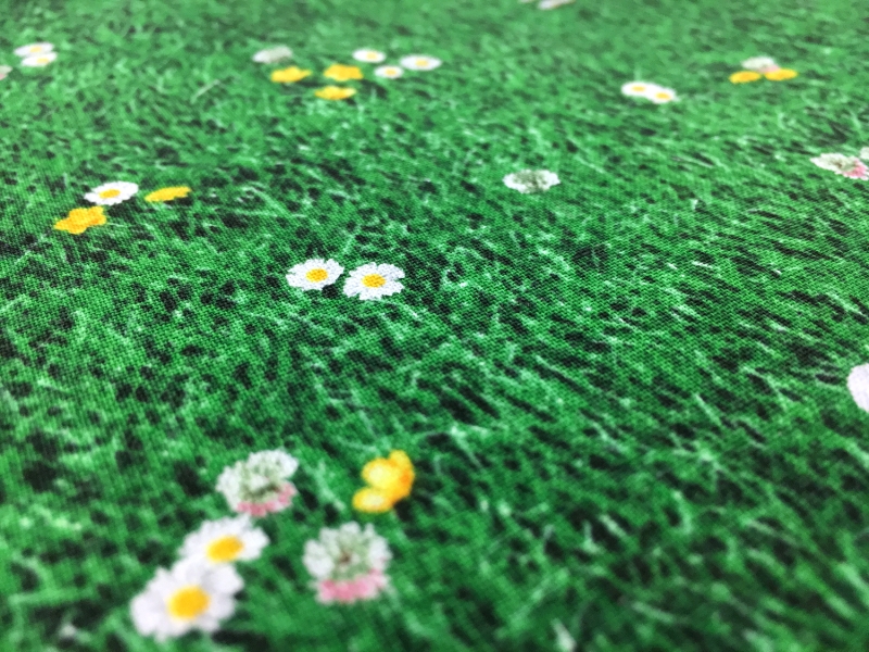 Cotton Broadcloth Print With Grass Landscape 2