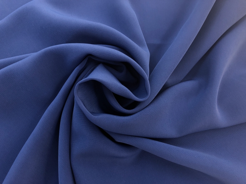 Polyester Powder Crepe De Chine in Space Cadet1