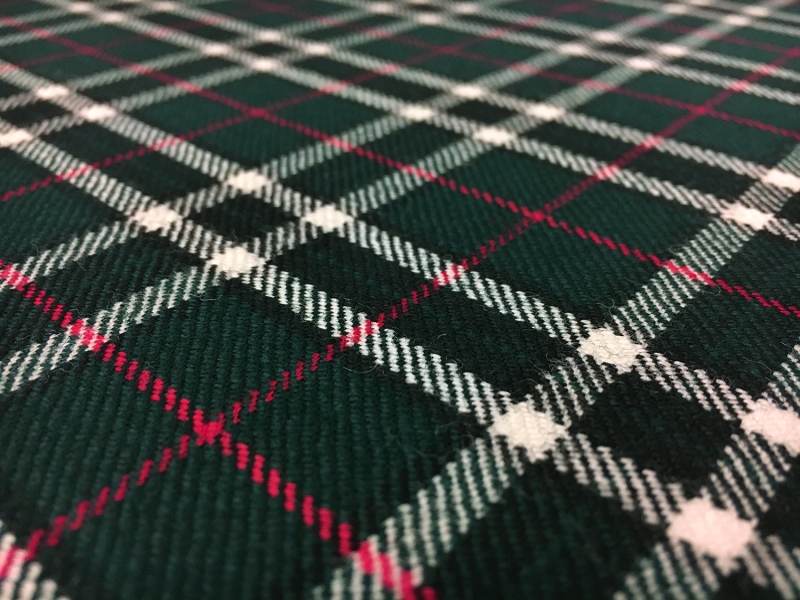 Italian Wool Tartan Plaid in Forest Green3