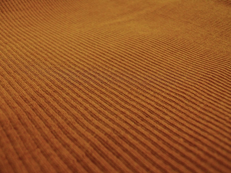 Virgin Wool Rib Knit in Rust2