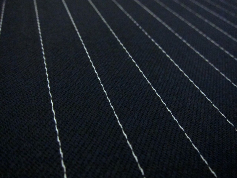 Wool Blend Satin Faille Pinstripe2