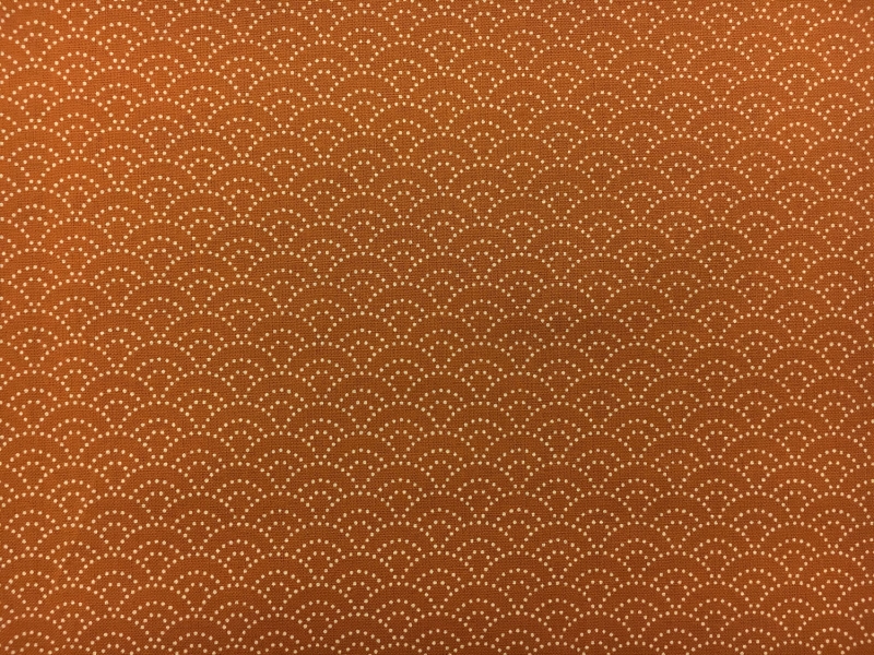 Japanese Cotton Print with Stippling Pattern in Burnt Orange0