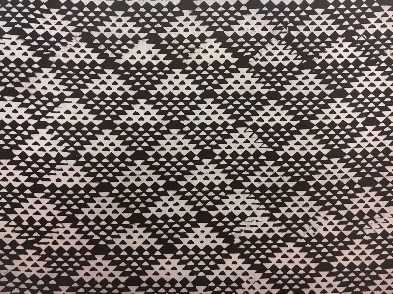 Cotton Batik with Triangles Pattern in Bison0