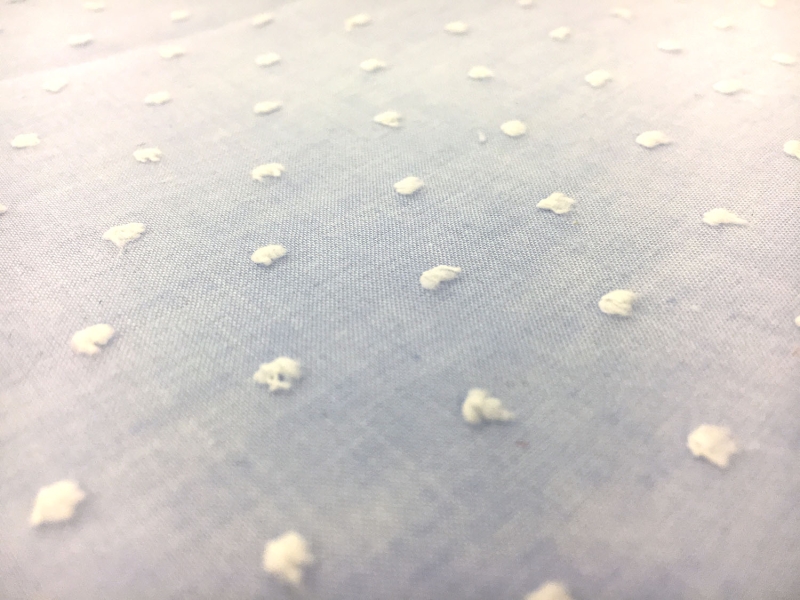 Cotton Poly Swiss Dot in Sky Blue0