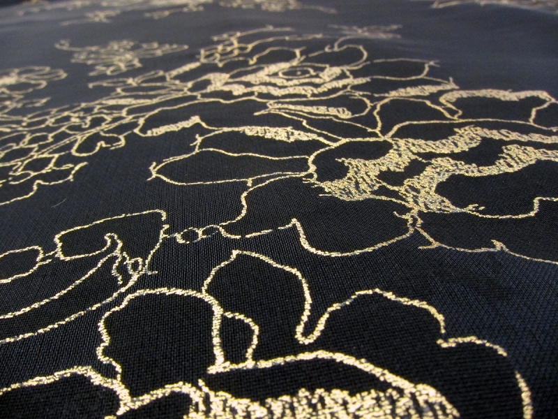 Metallic Hand Painted Silk Organza1