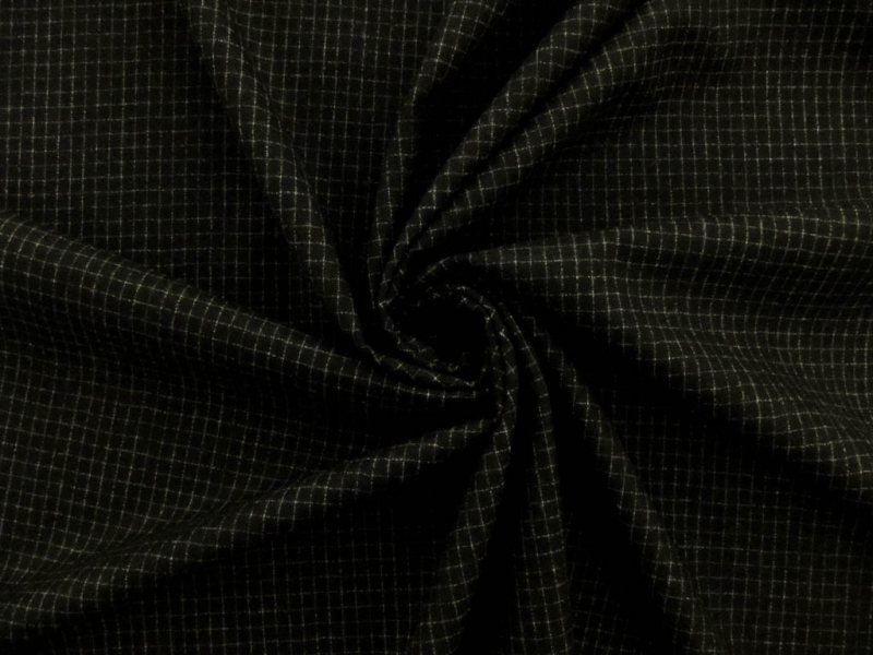 Virgin Wool Lycra Flannel Grid3