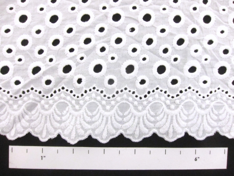 Cotton Eyelet in White1