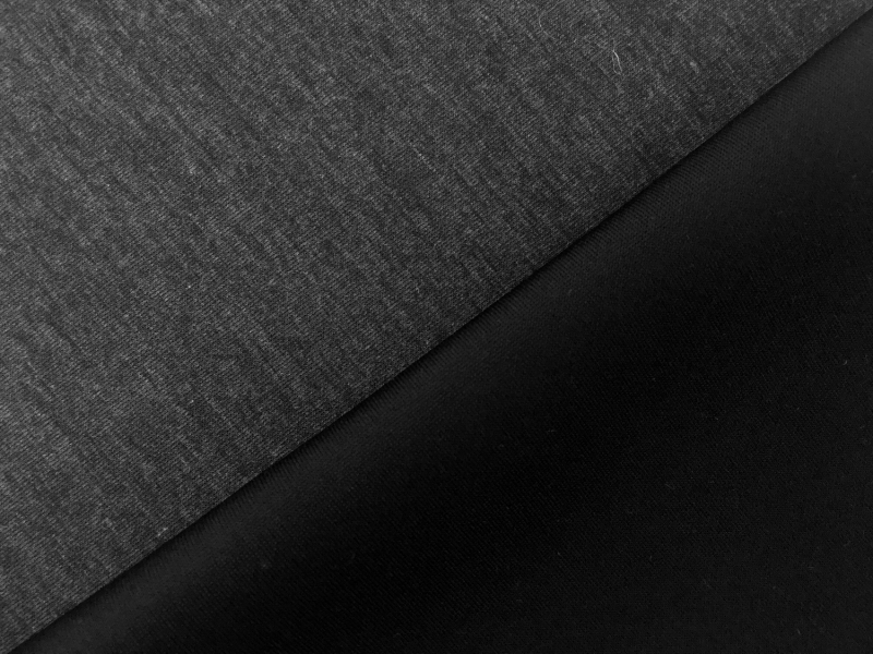 Scuba Air Knit Doubleface in Charcoal And Black0