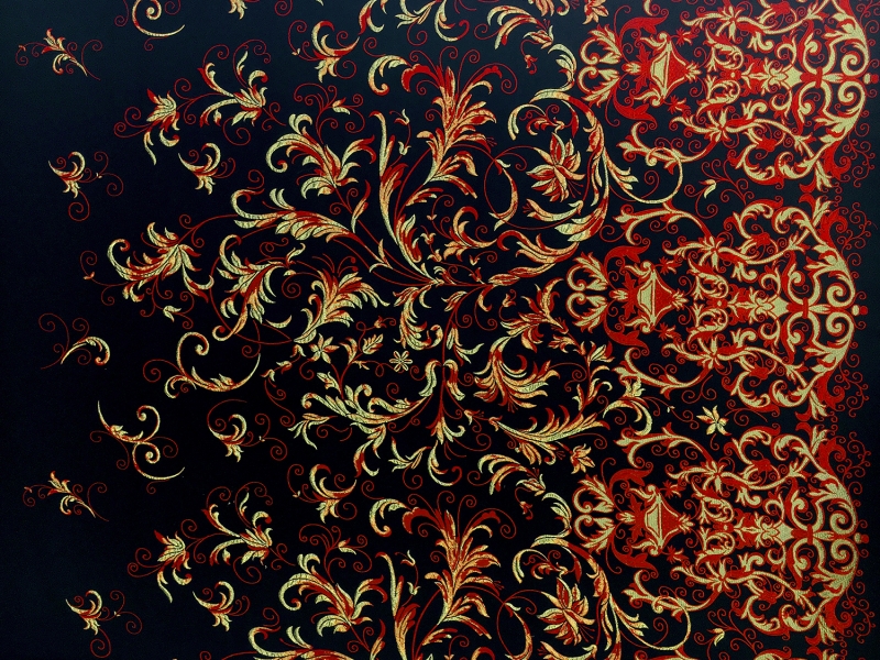 Metallic Brocade Panel with Renaissance Ornamentation0