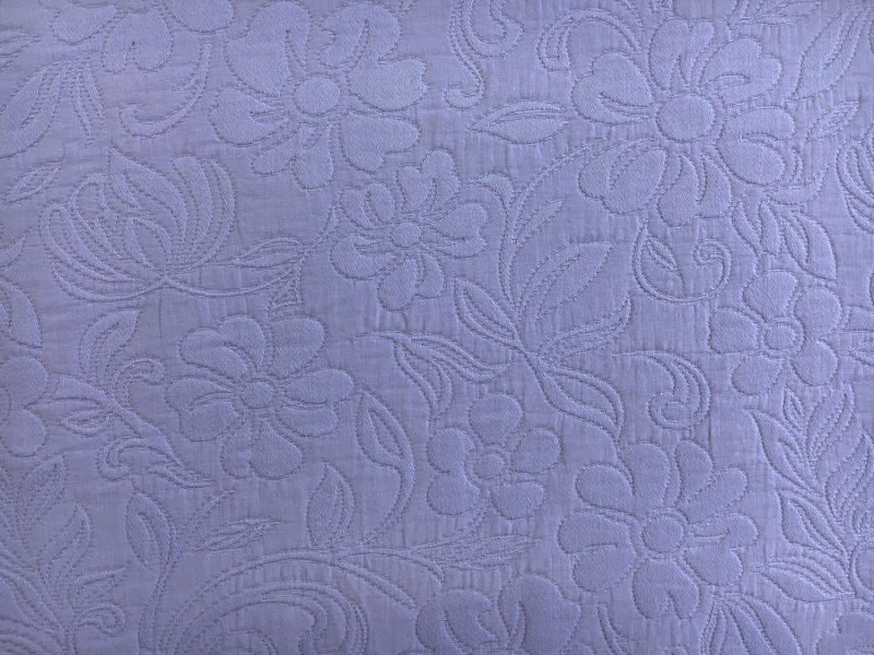 Italian Cotton Blend Floral Brocade in Lavender0
