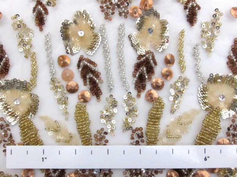 Beads and Sequins Embroidered on Tulle1